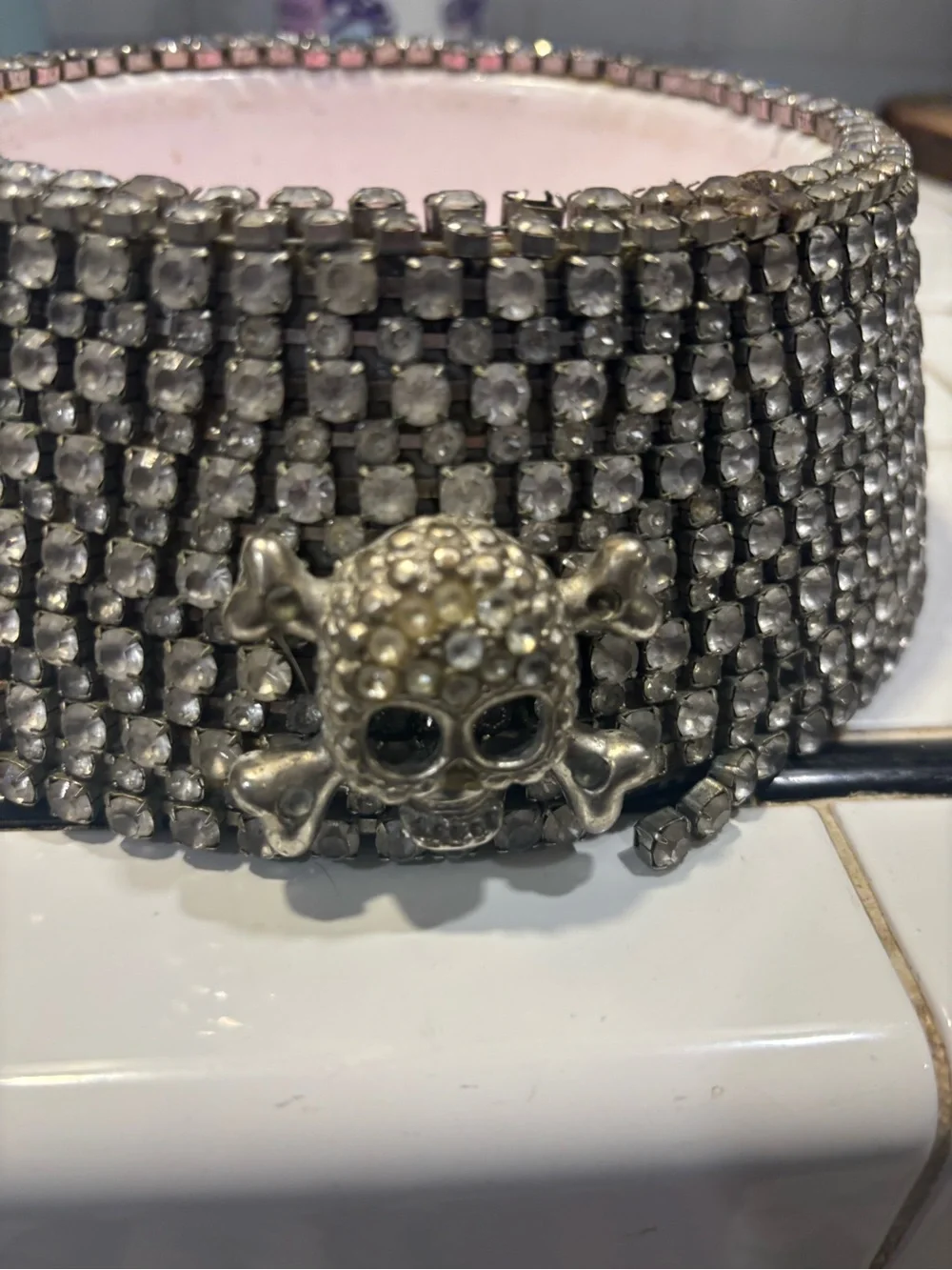 B.B.SIMON Swarovski  crystal  feeding dog bowl logo pet accessory dish feed pan